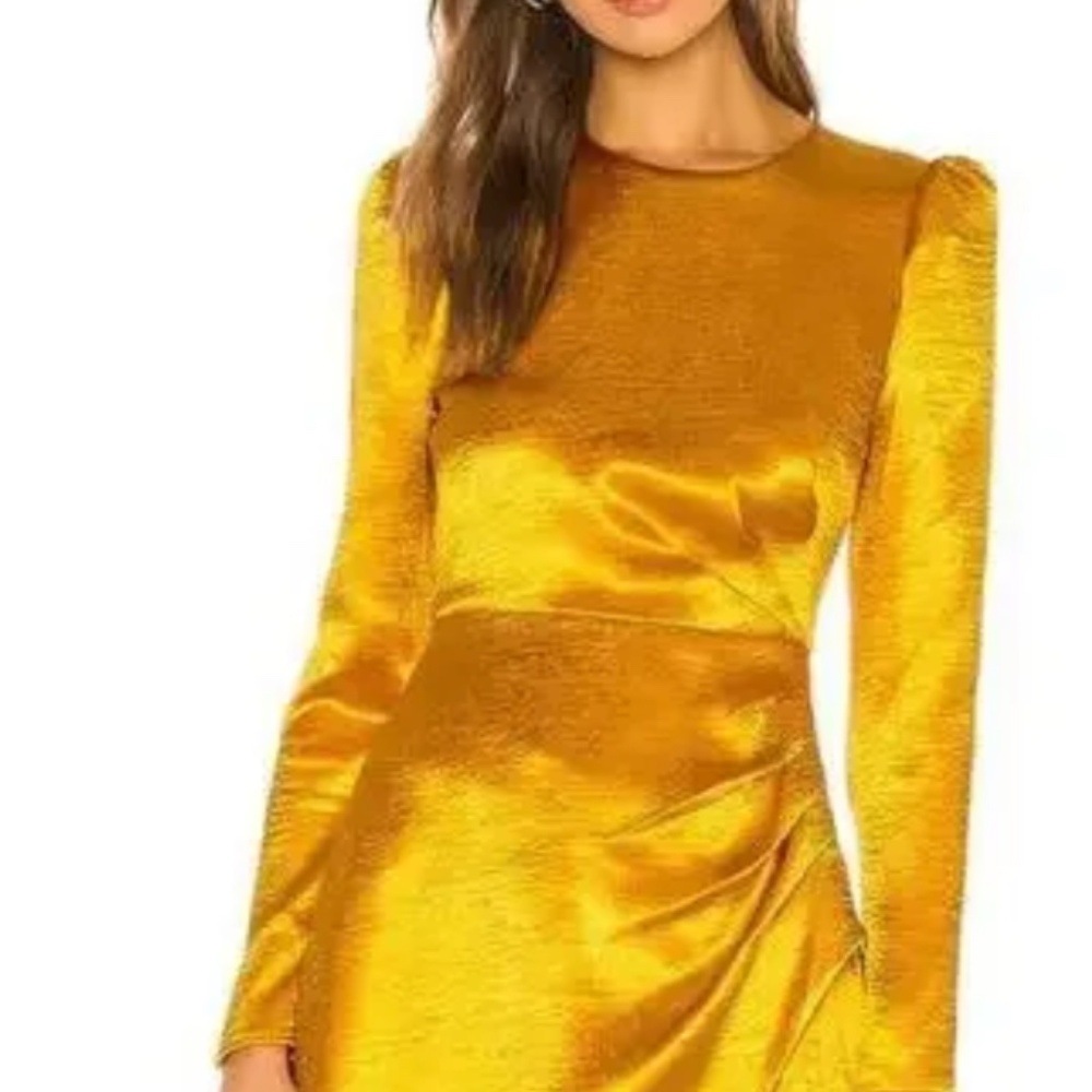 House of Harlow 1960 x REVOLVE Krisha Mini Dress in Yellow Gold